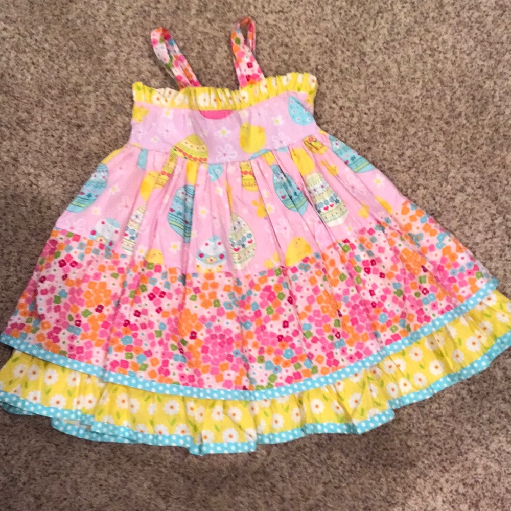 Jelly the pug Easter dress. Ties in the back